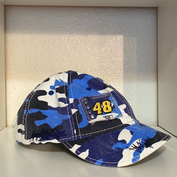 Chase Authentics #48 Lowe's Nascar Blue Camouflage Hat Cap Jimmie Johnson - Picture 1 of 15